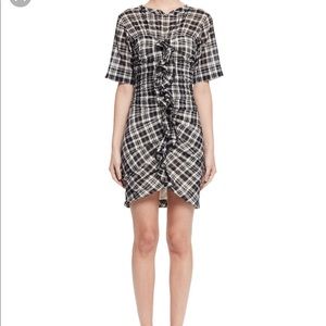 Isabel Marant Etoile ruched plaid dress Size FR 38/US 4.
